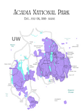 Load image into Gallery viewer, Acadia National Park Map