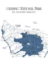 Load image into Gallery viewer, Olympic National Park Map
