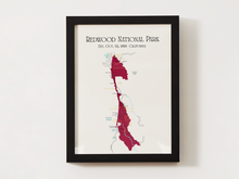 Load image into Gallery viewer, Redwood National Park Map