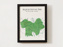 Load image into Gallery viewer, Sequoia National Park Map