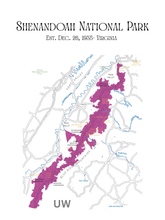 Load image into Gallery viewer, Shenandoah National Park Map