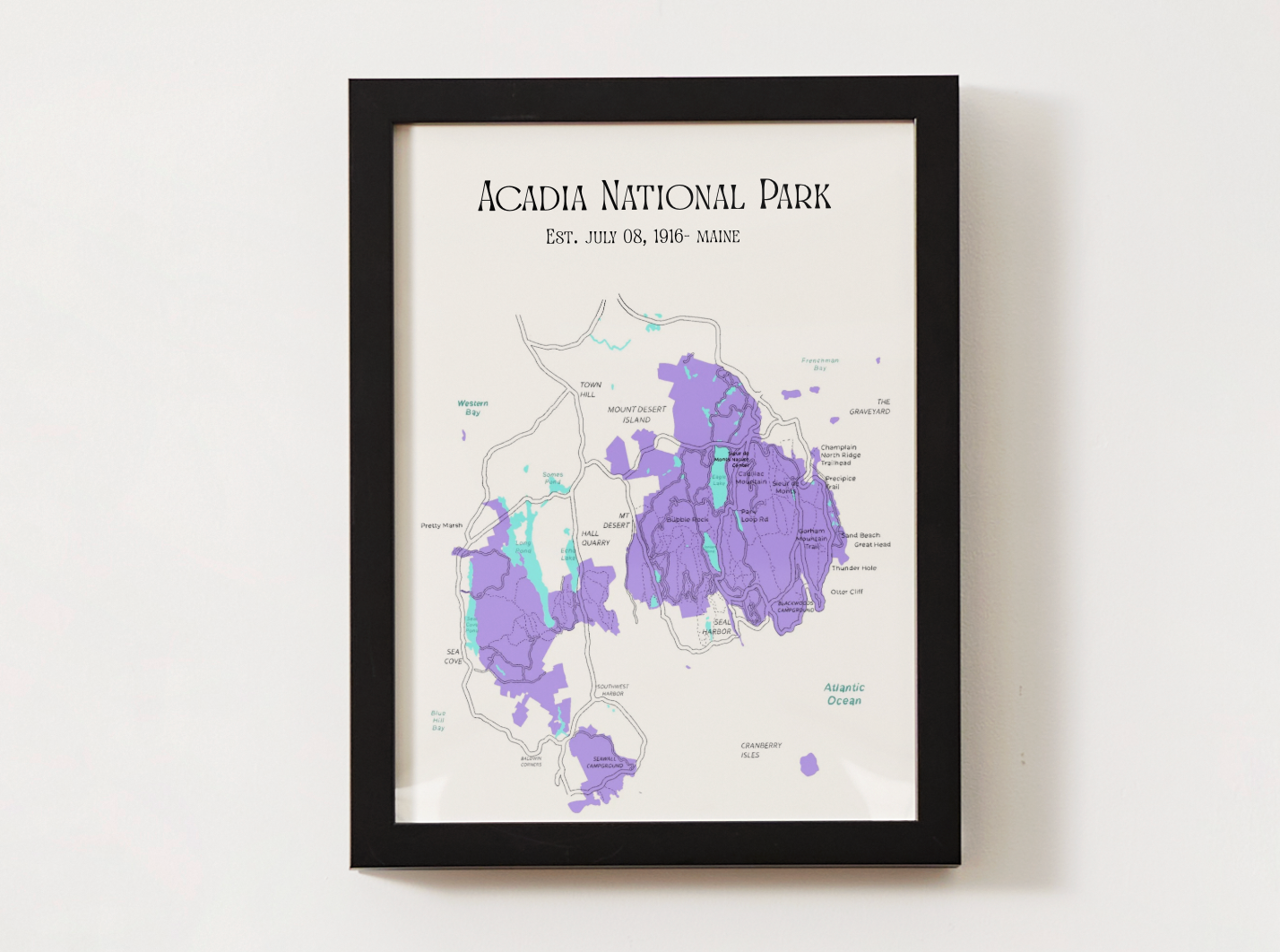 Acadia National Park Map
