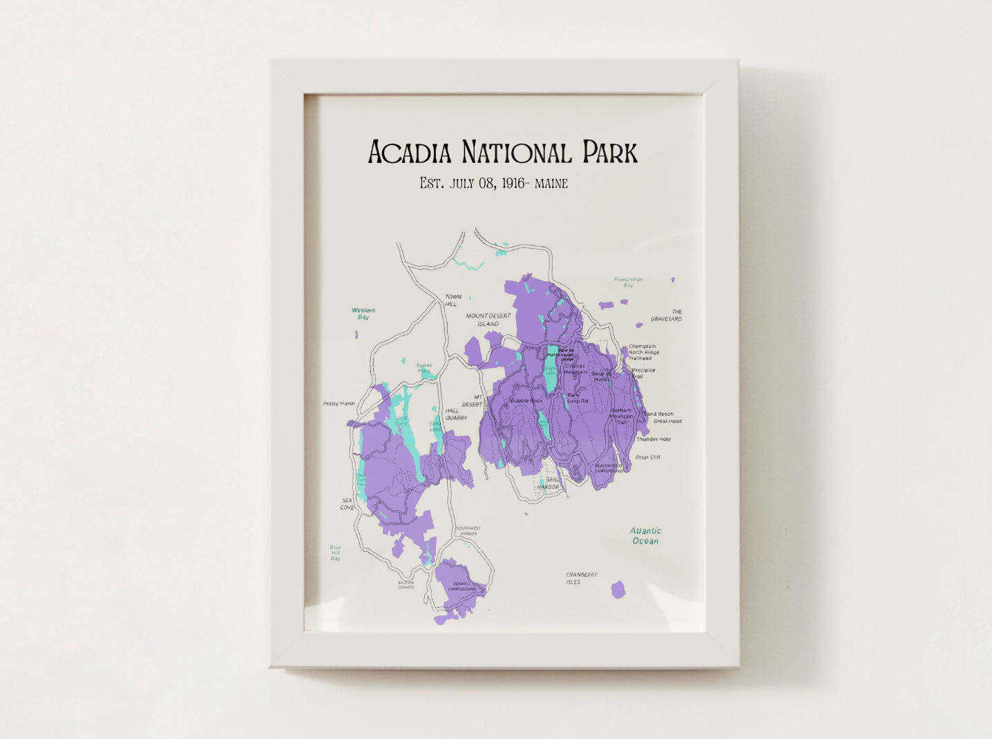Acadia National Park Map