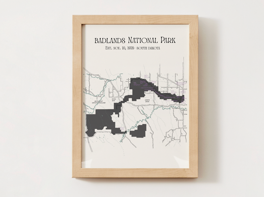 Badlands National Park Map