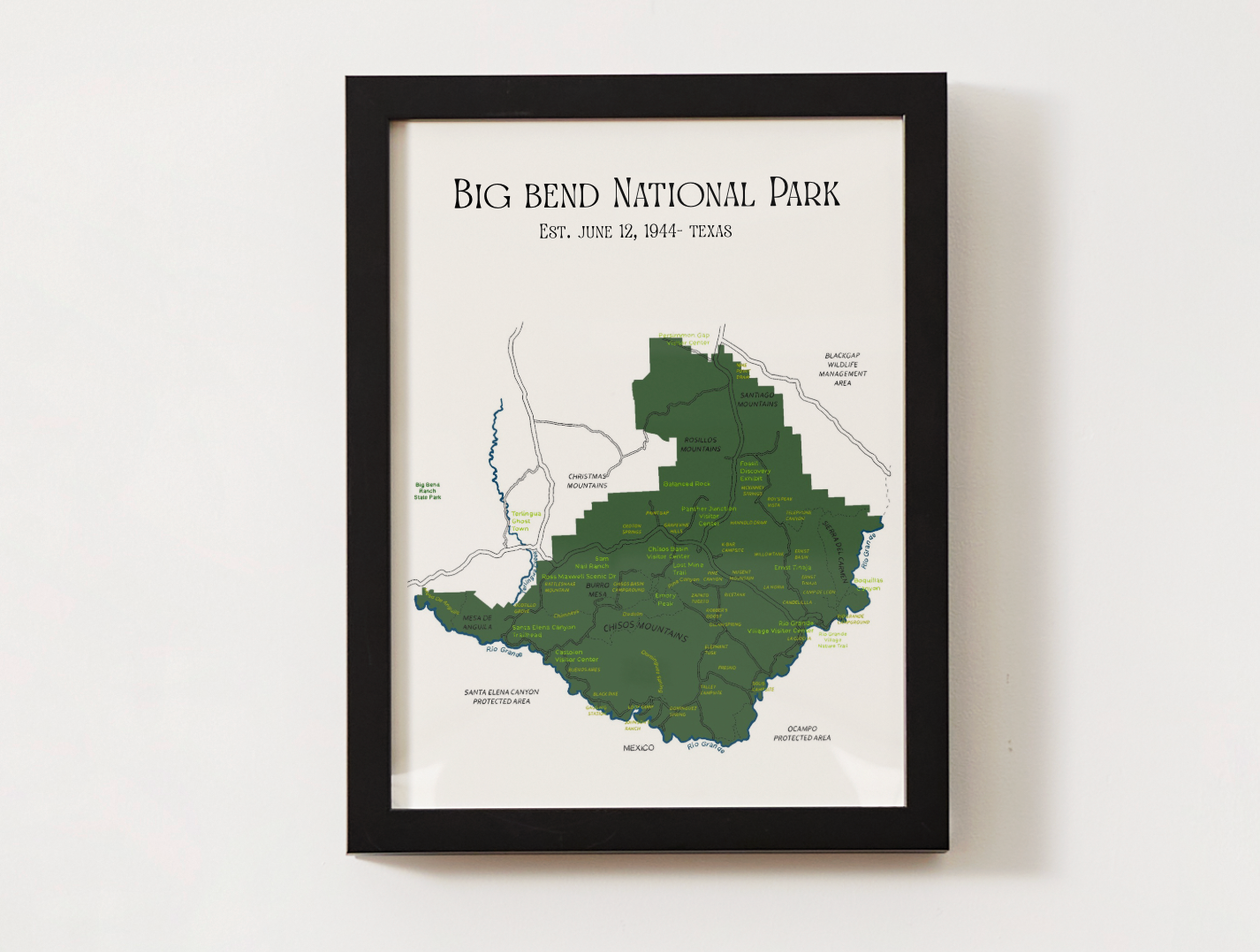 Big Bend National Park Map