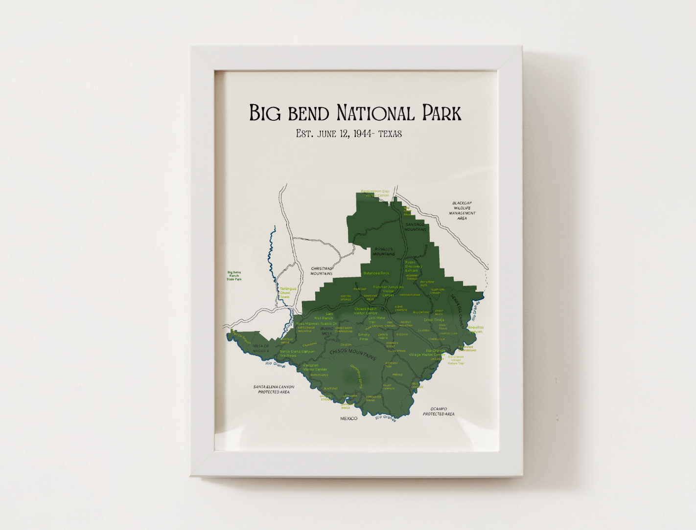 Big Bend National Park Map