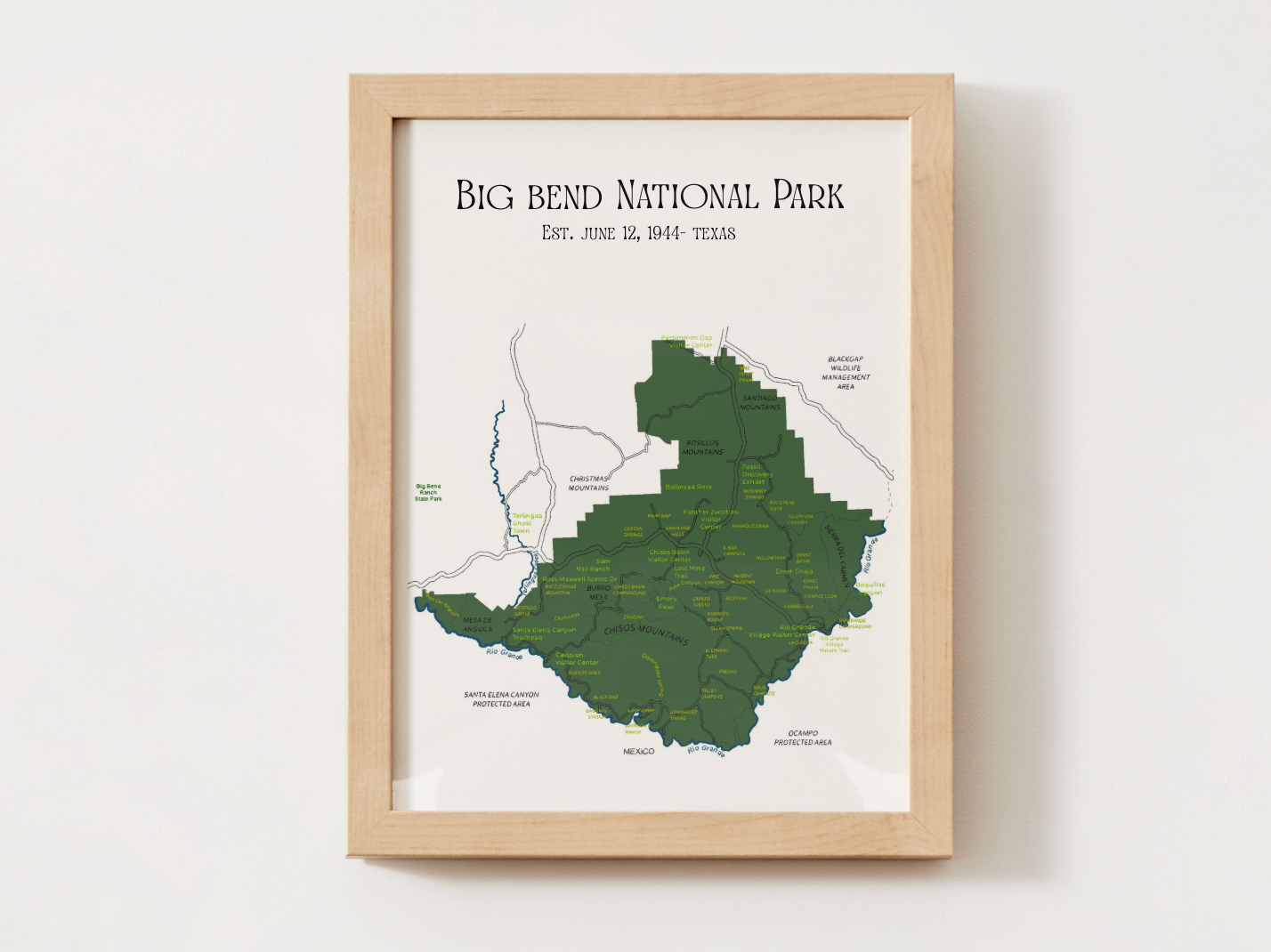 Big Bend National Park Map
