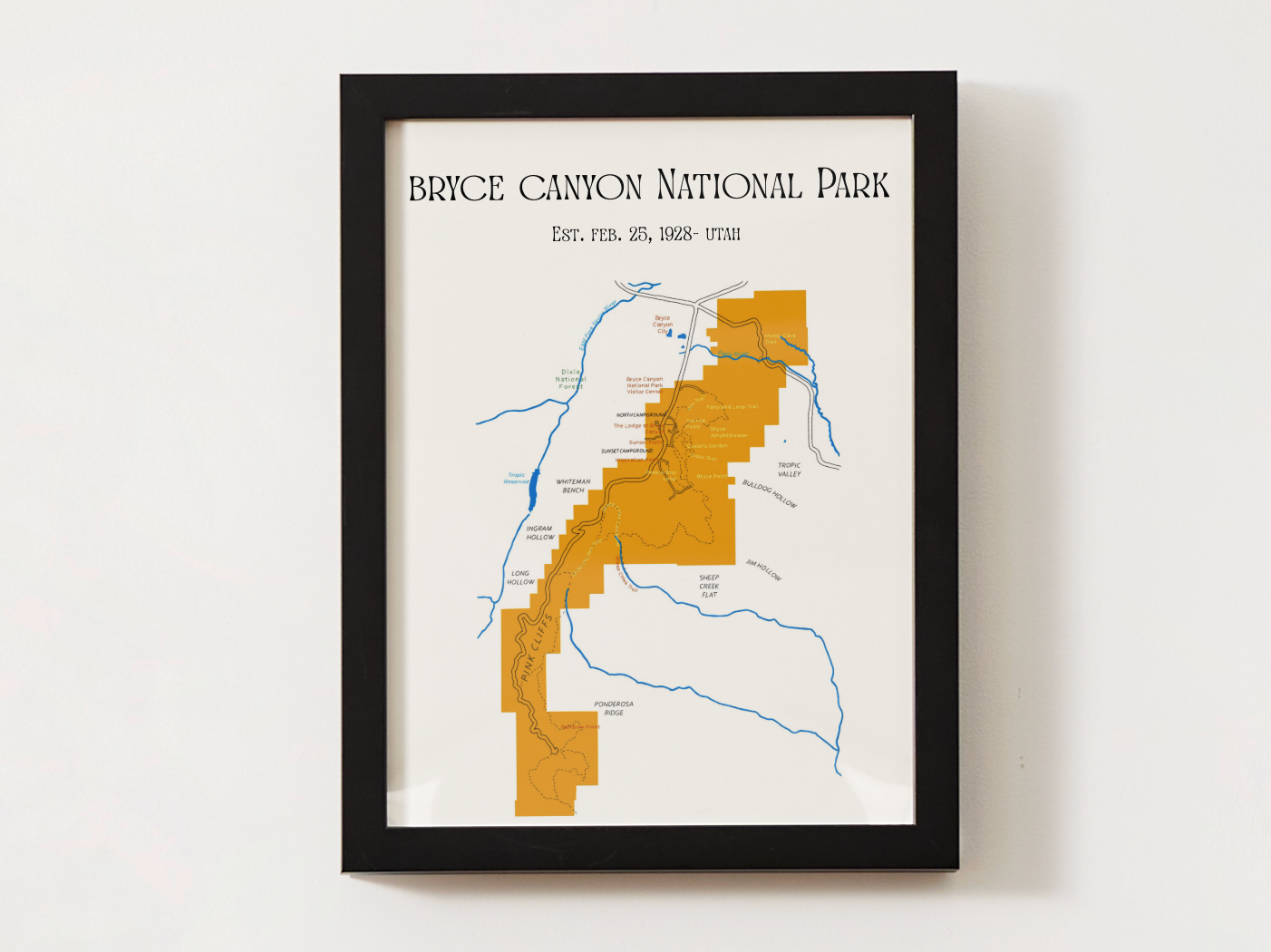 Bryce Canyon National Park Map