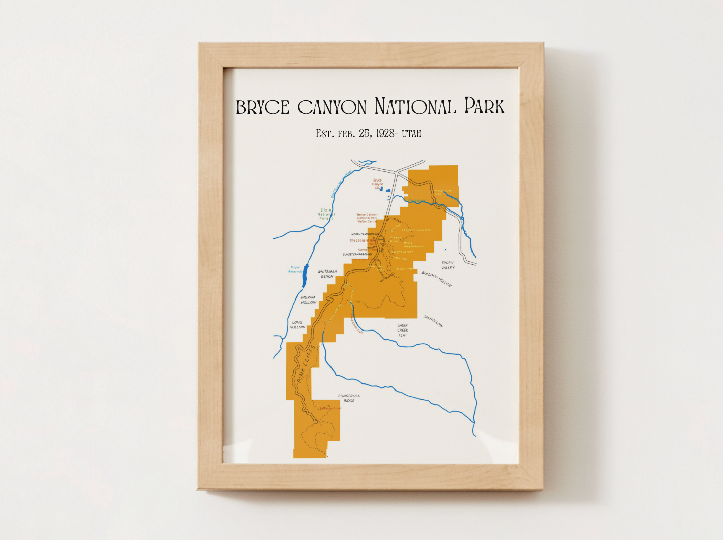 Bryce Canyon National Park Map