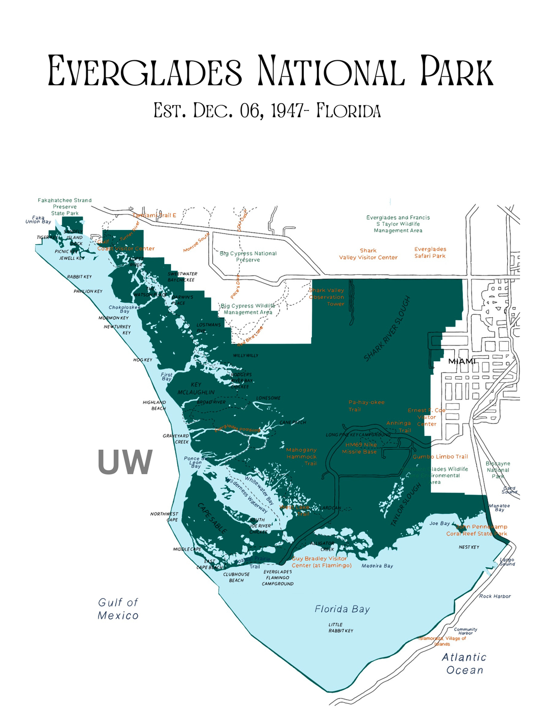 Everglades National Park Map