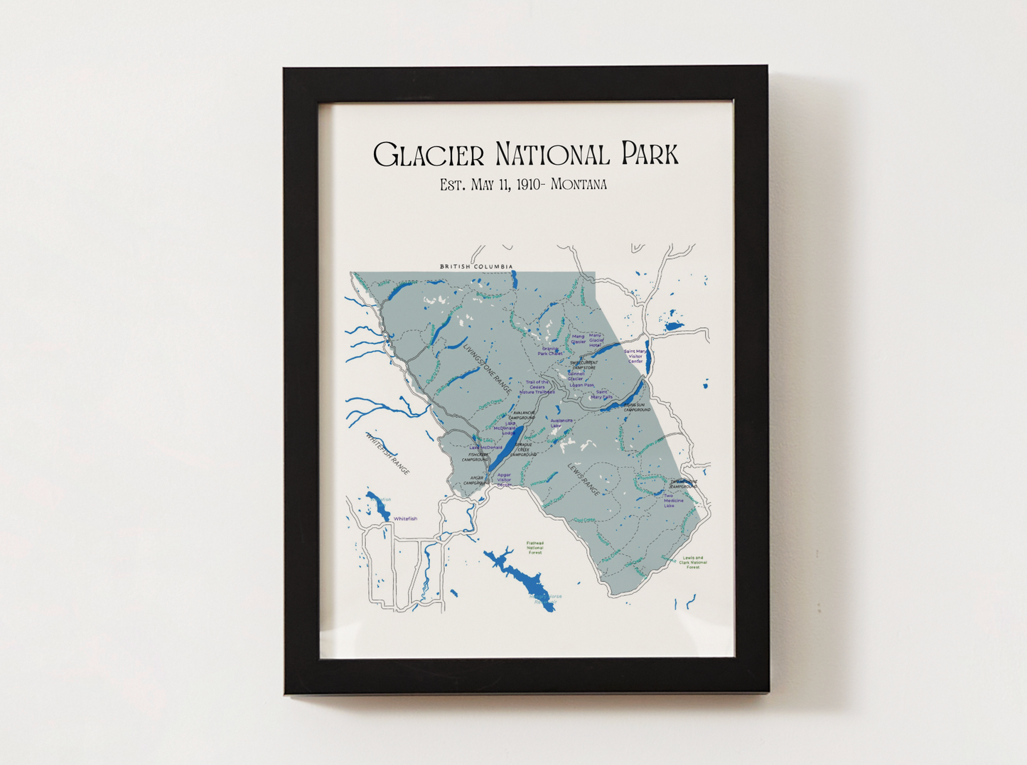 Glacier National Park Map