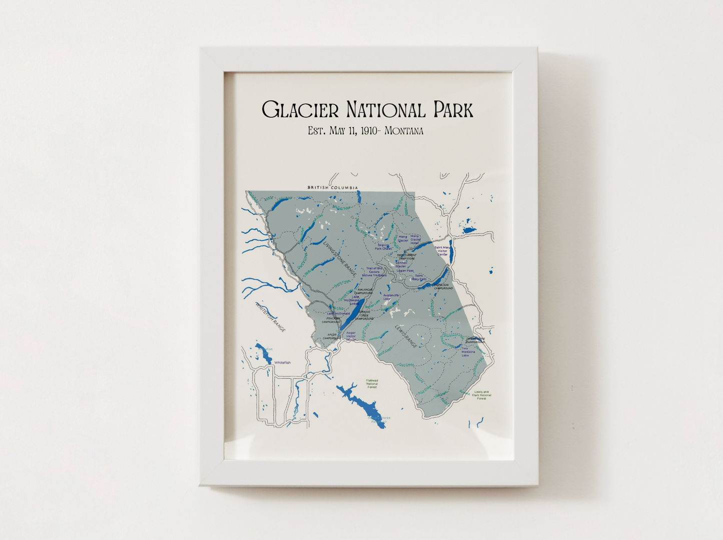 Glacier National Park Map