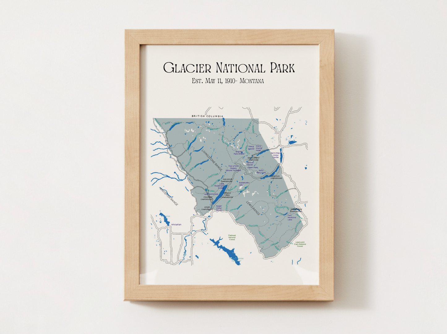 Glacier National Park Map