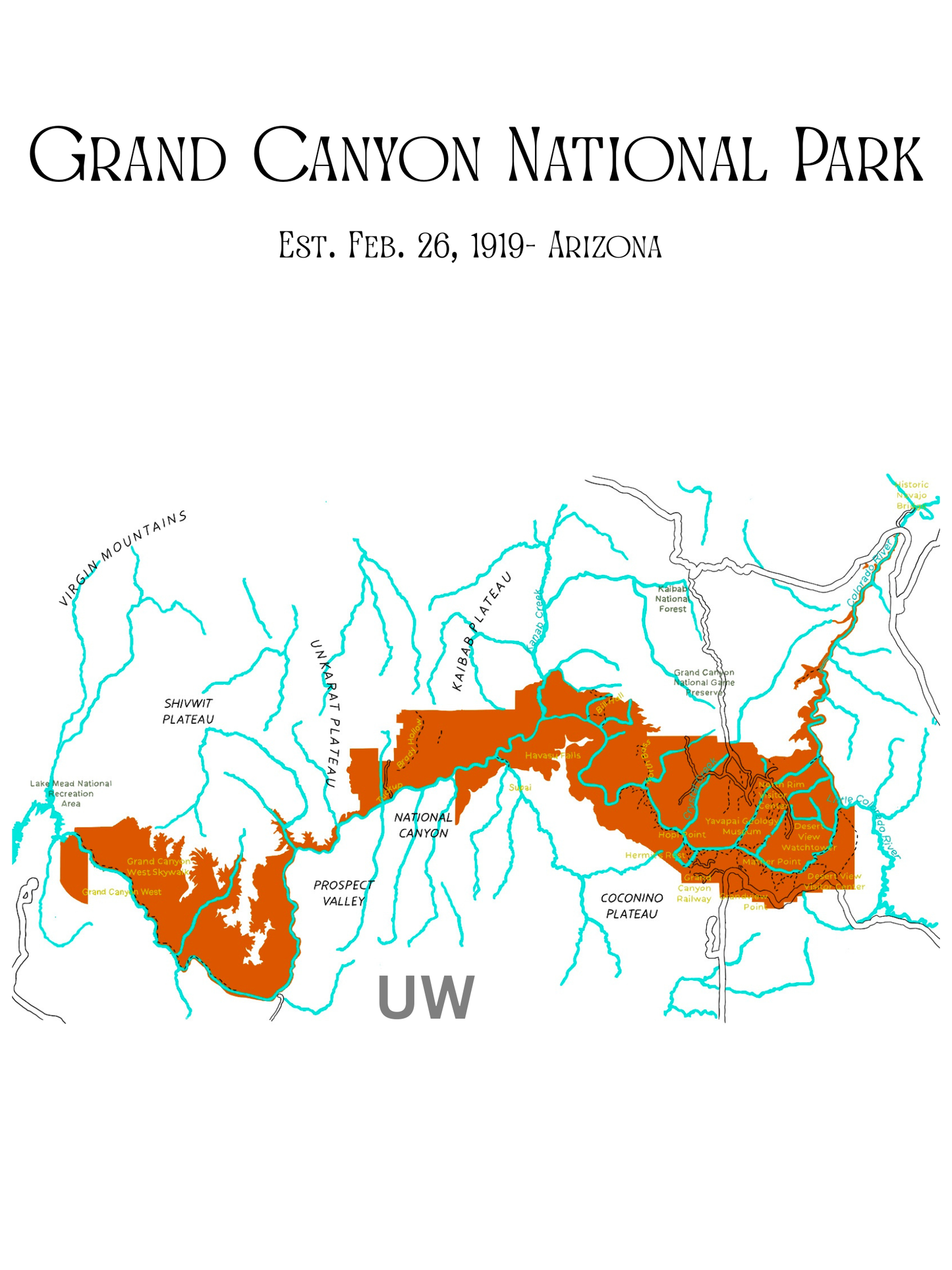Grand Canyon National Park Map