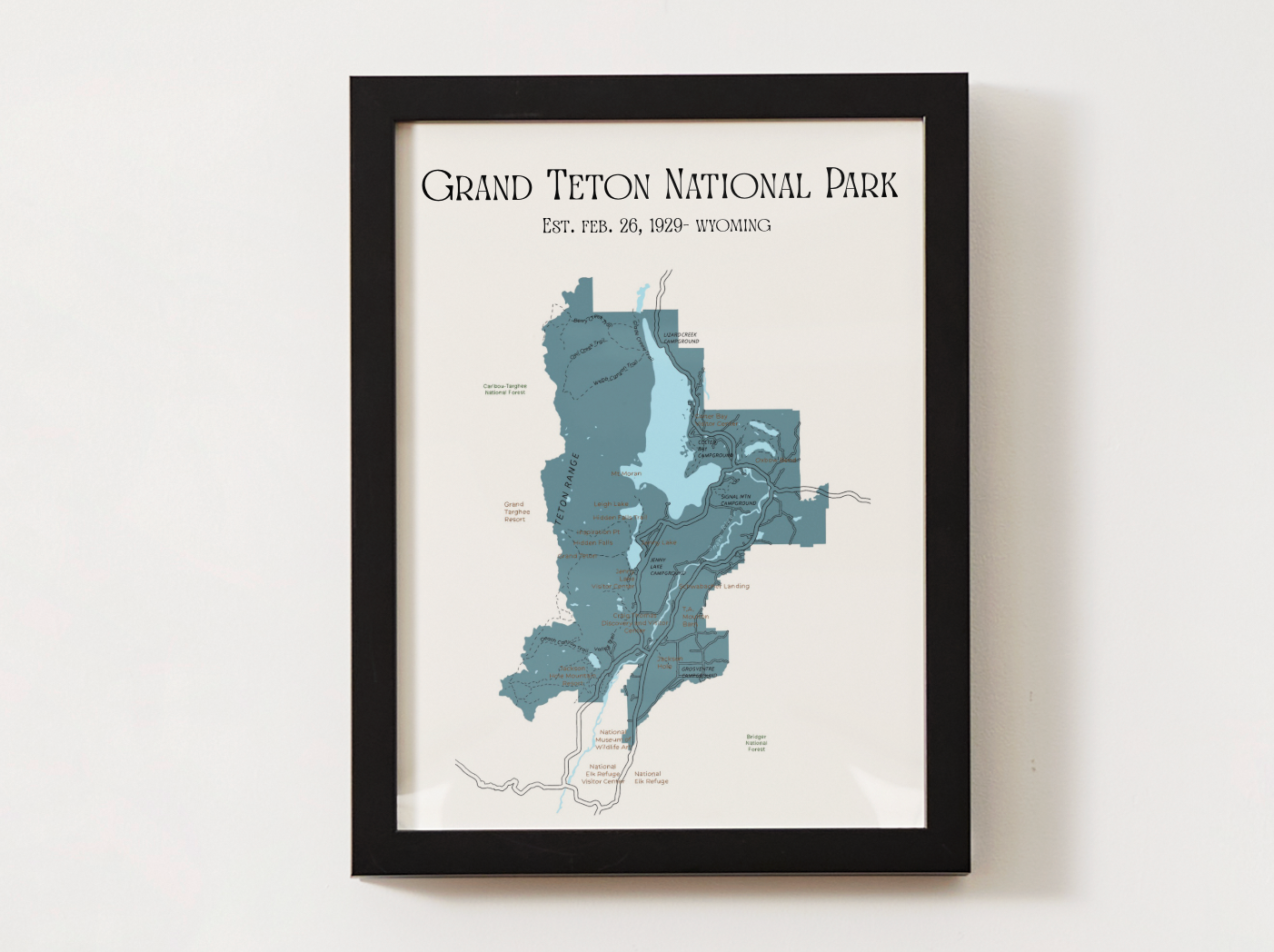 Grand Teton National Park Map