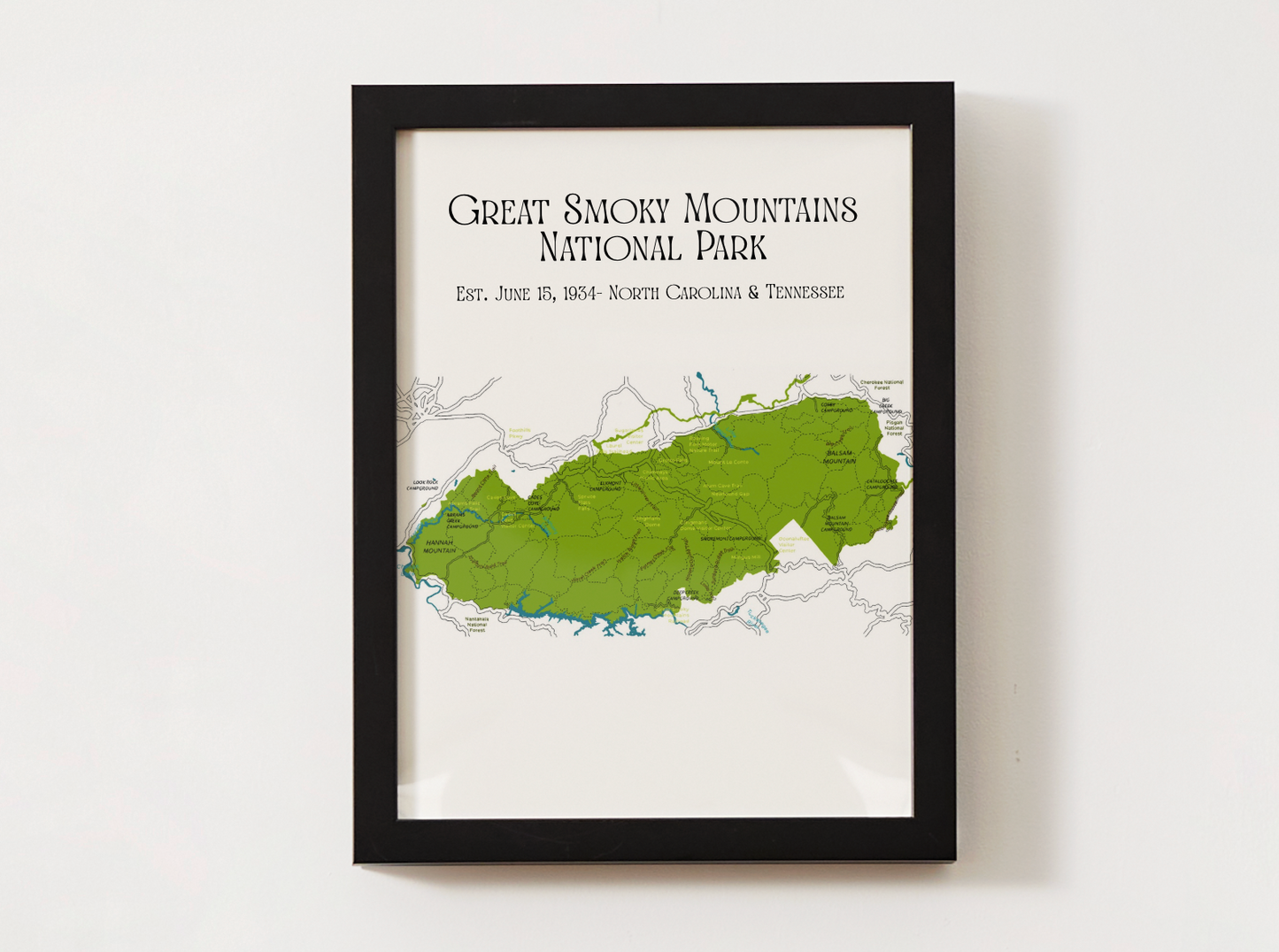 Great Smoky Mountains National Park Map