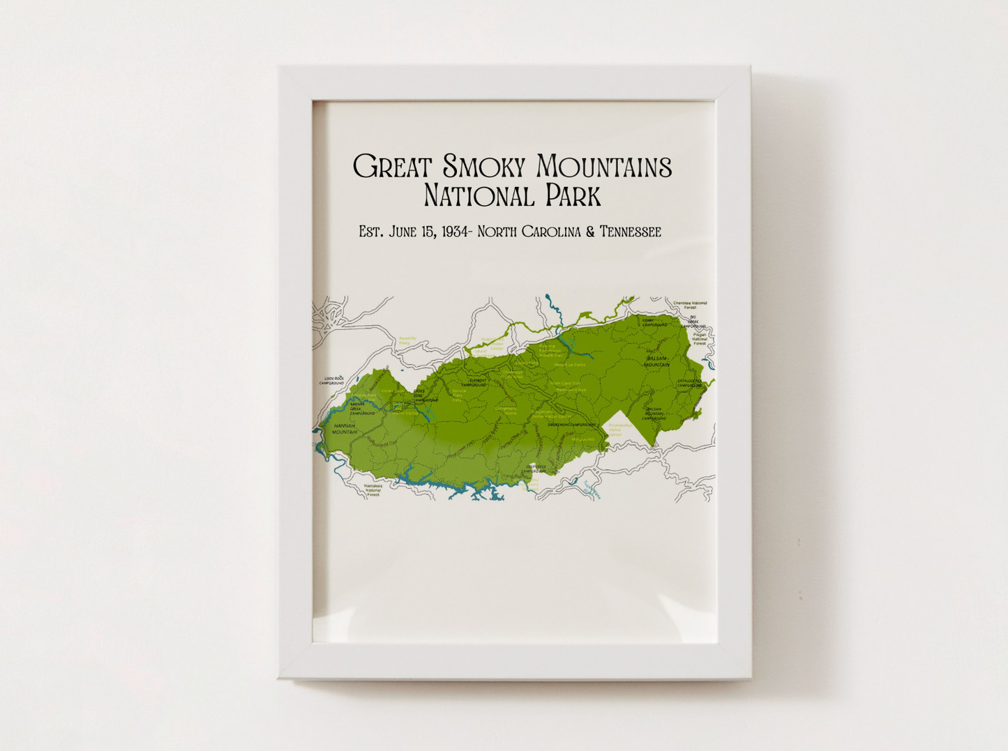 Great Smoky Mountains National Park Map