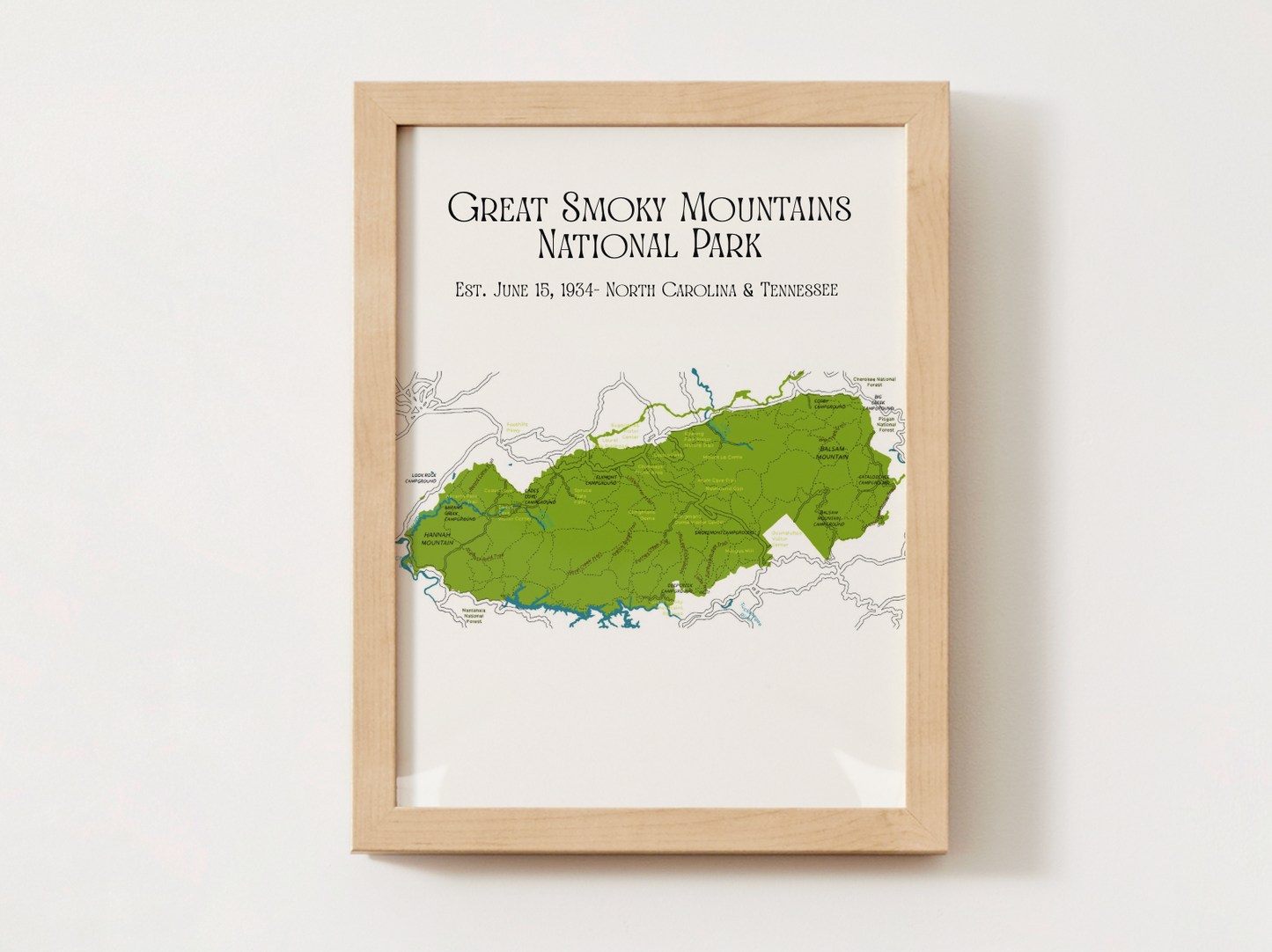 Great Smoky Mountains National Park Map