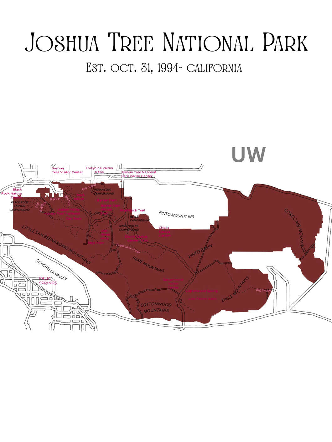 Joshua Tree National Park Map