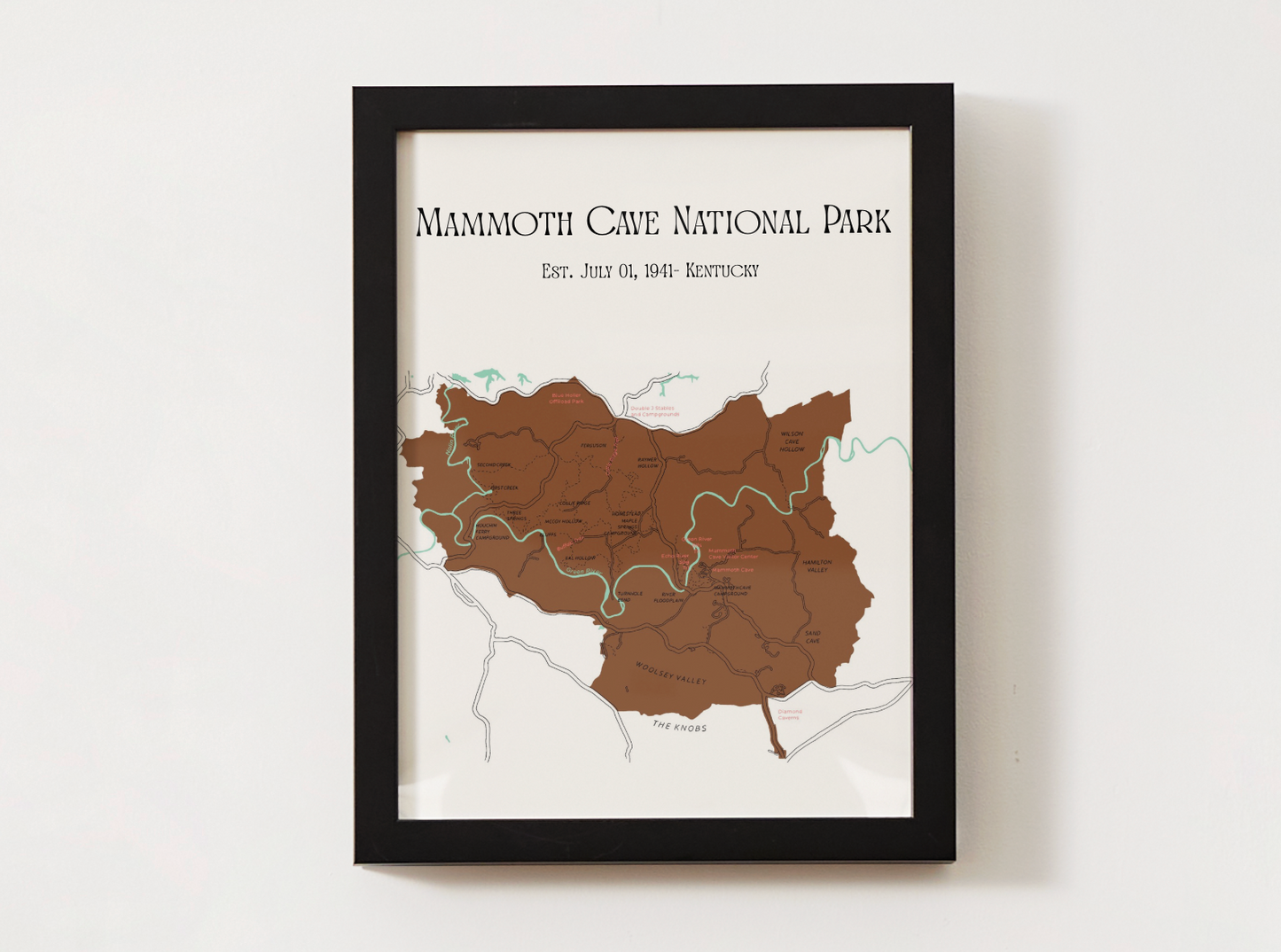 Mammoth Cave National Park Map