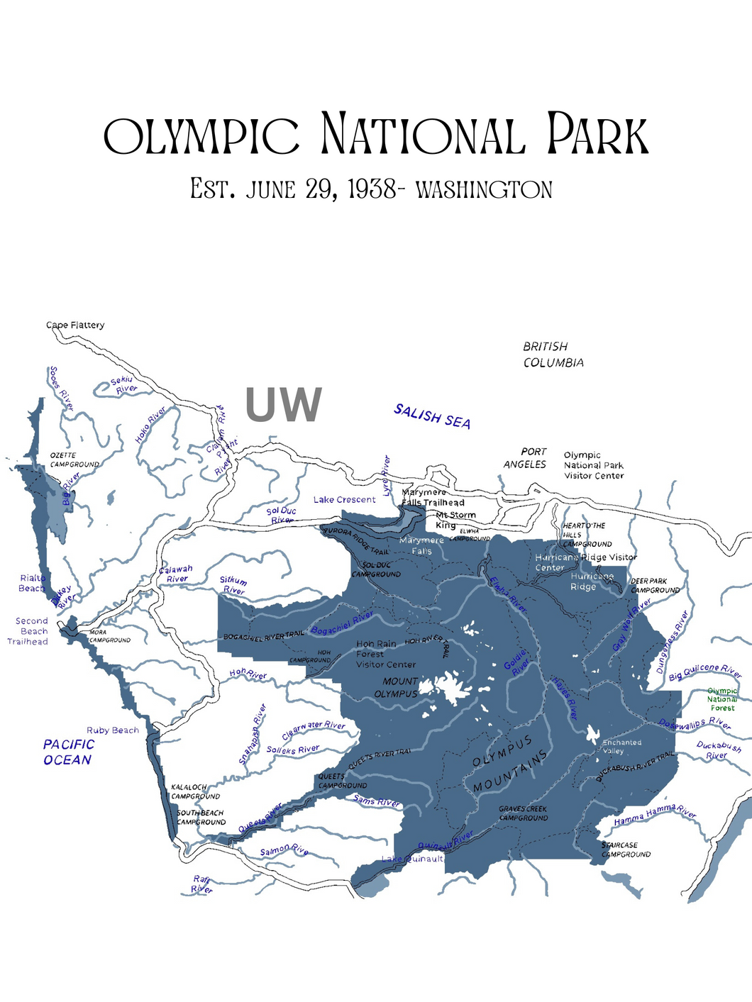 Olympic National Park Map