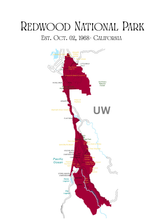 Load image into Gallery viewer, Redwood National Park Map
