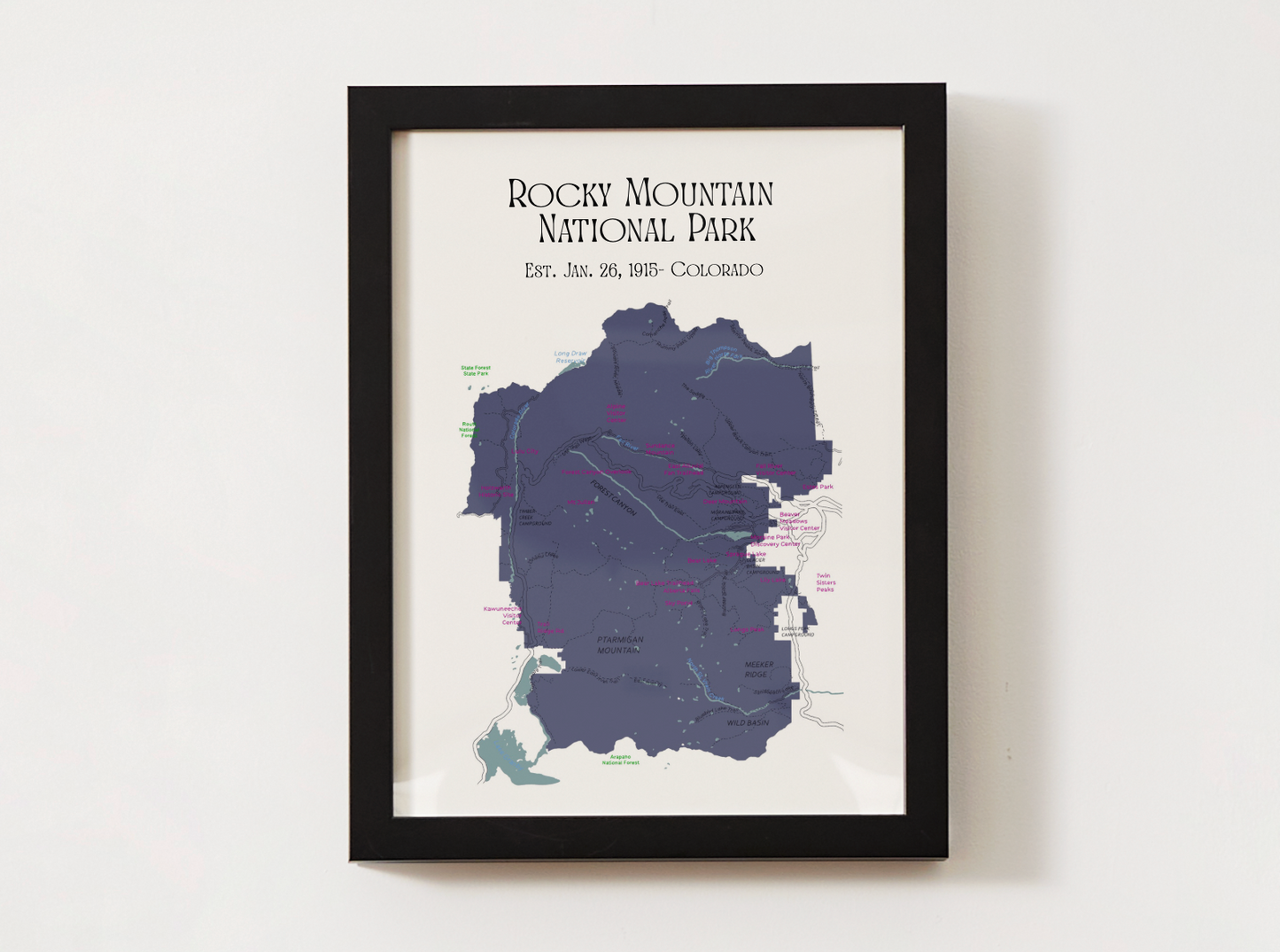 Rocky Mountain National Park Map