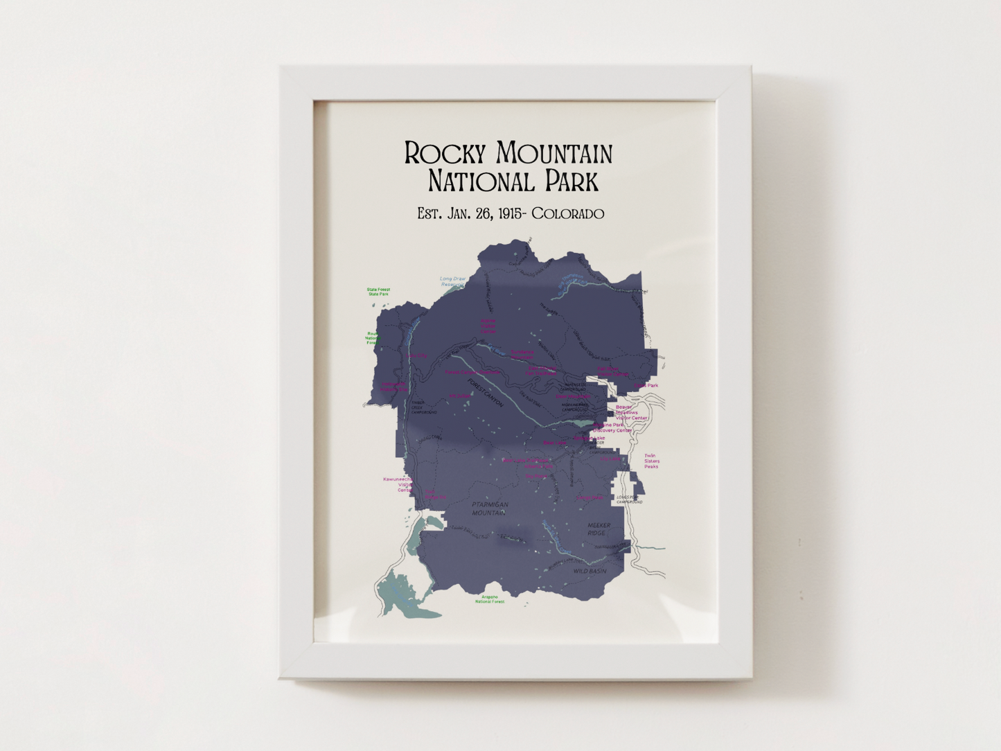 Rocky Mountain National Park Map