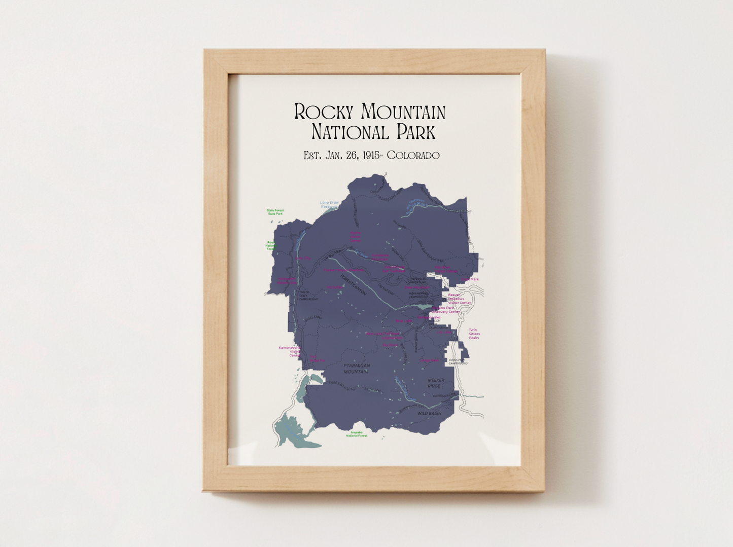 Rocky Mountain National Park Map