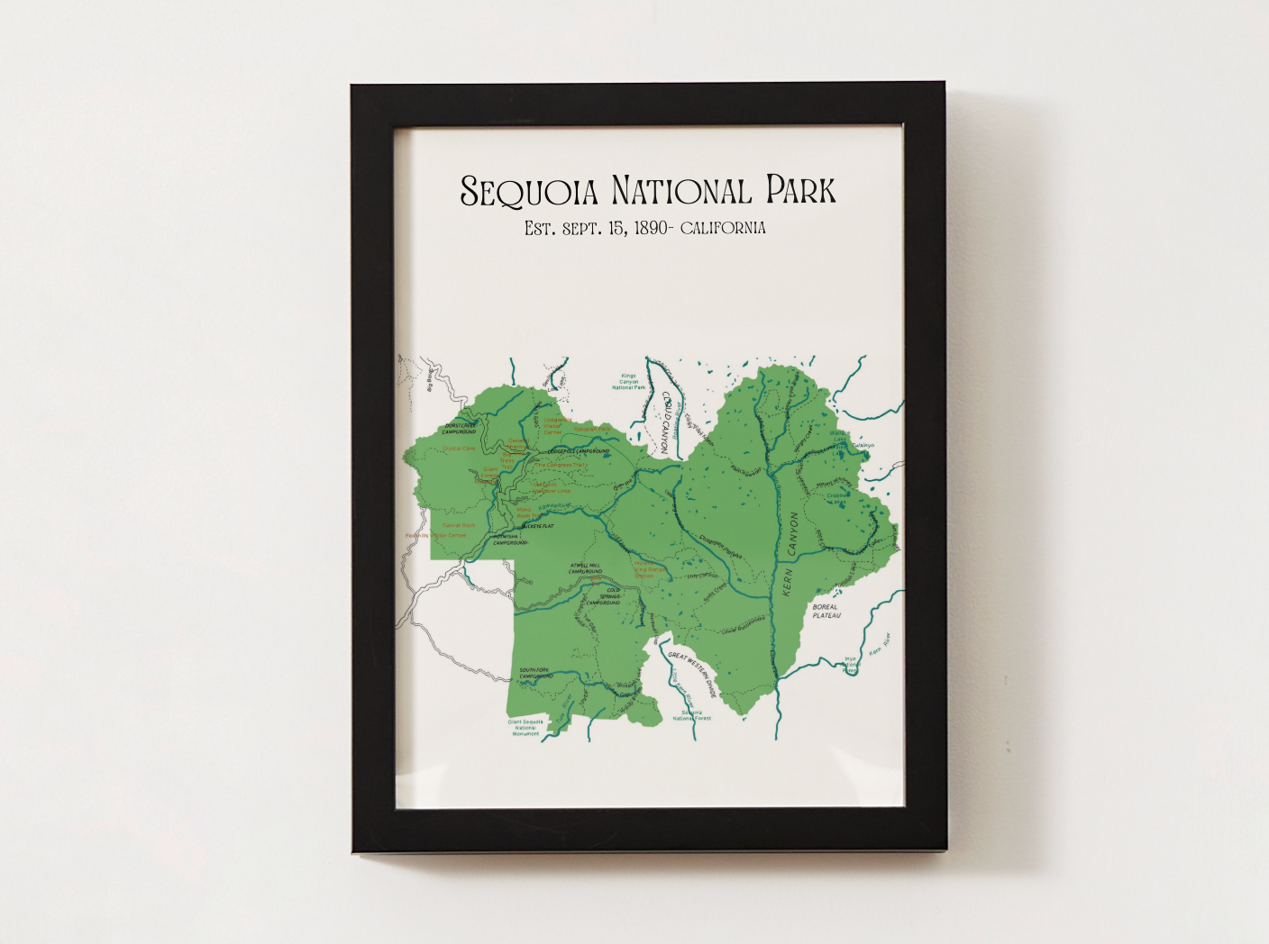 Sequoia National Park Map