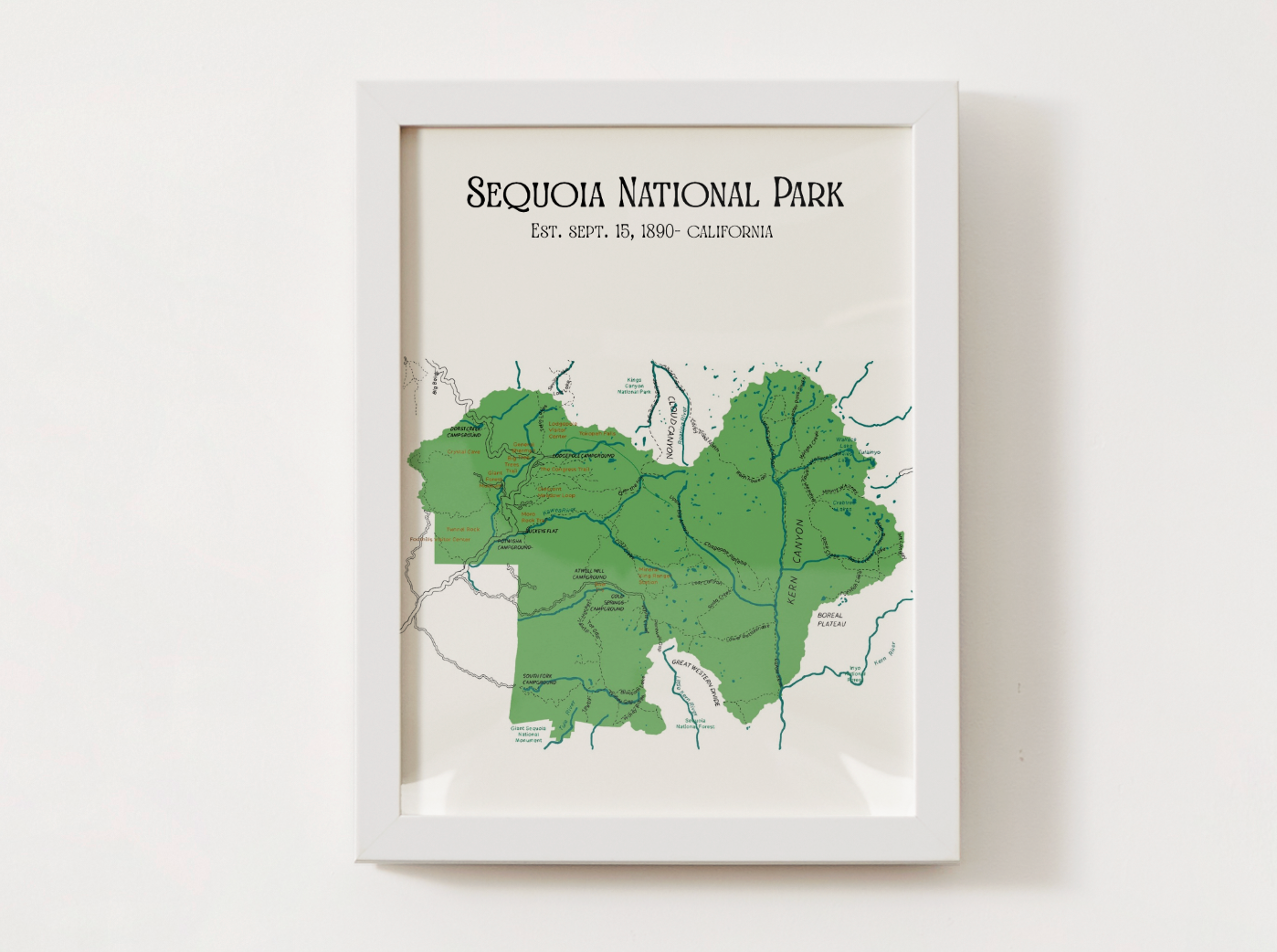 Sequoia National Park Map