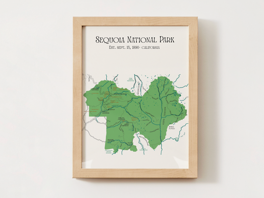 Sequoia National Park Map