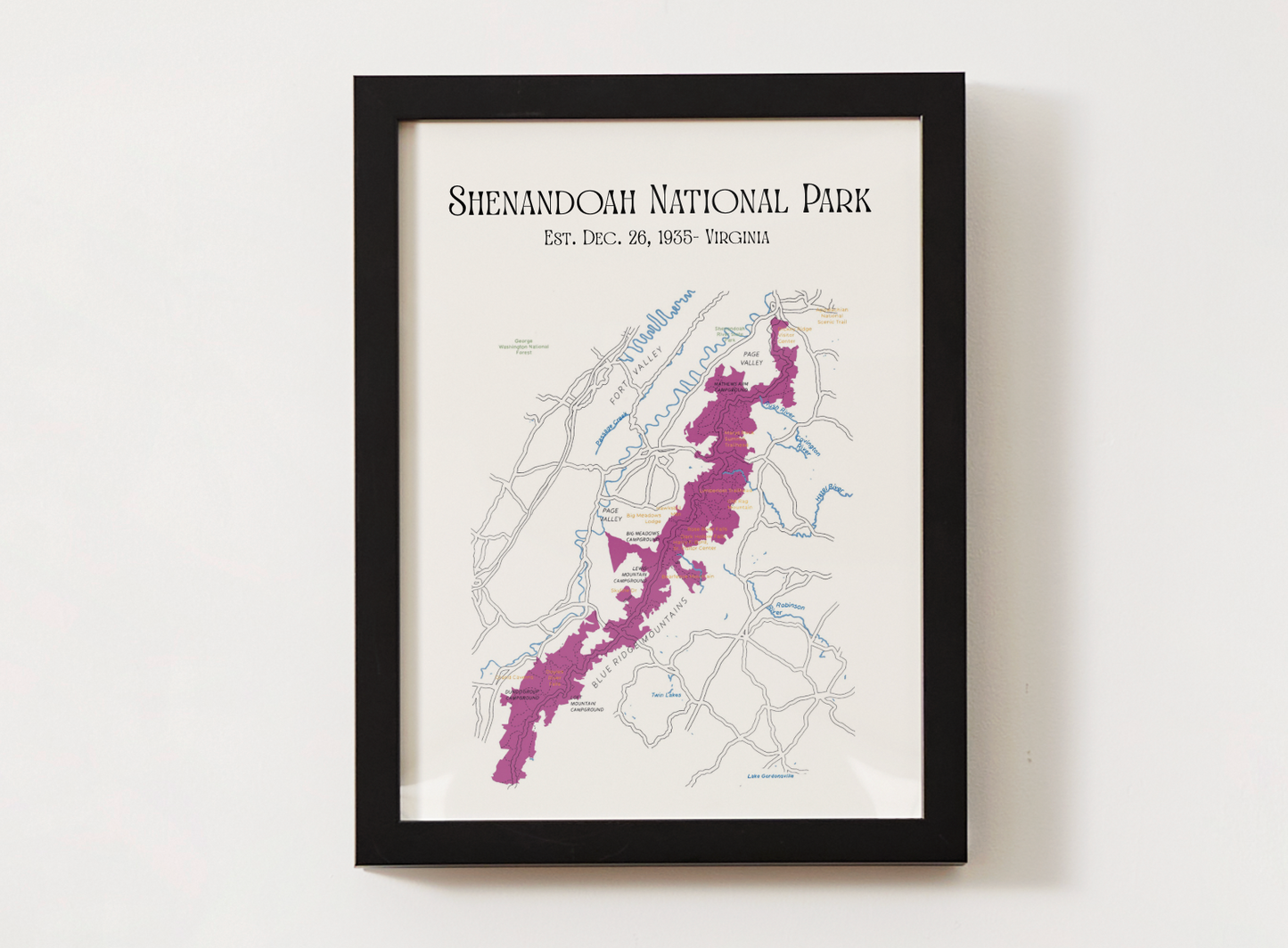 Shenandoah National Park Map