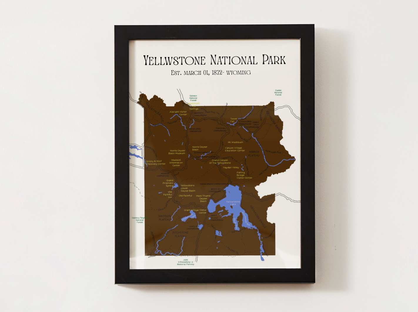 Yellowstone National Park Map