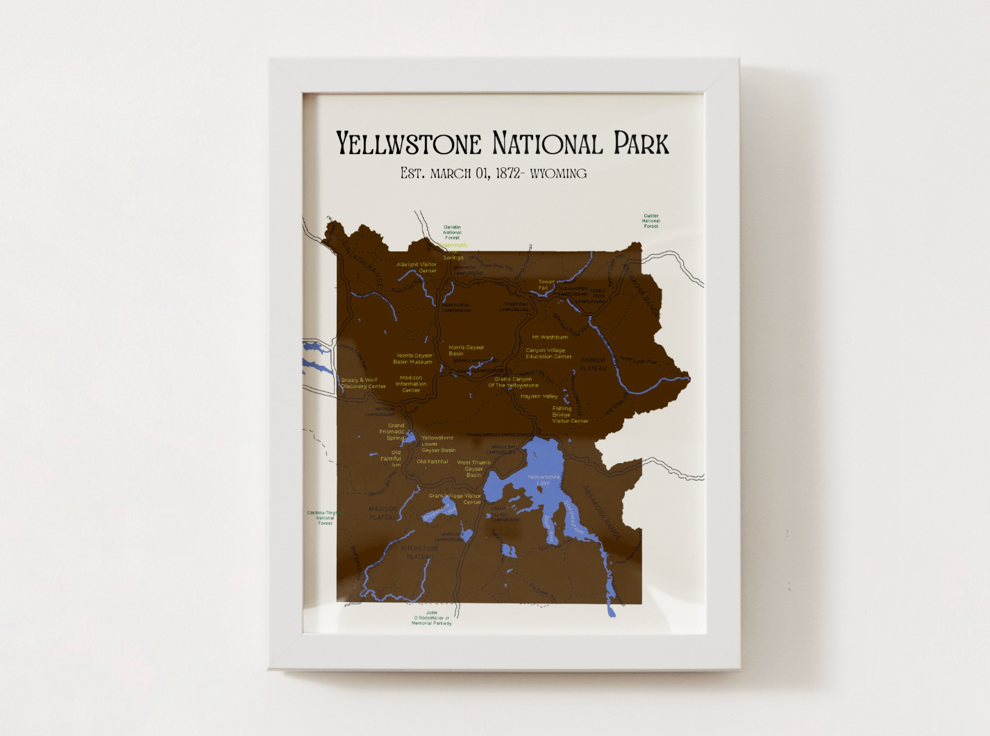Yellowstone National Park Map