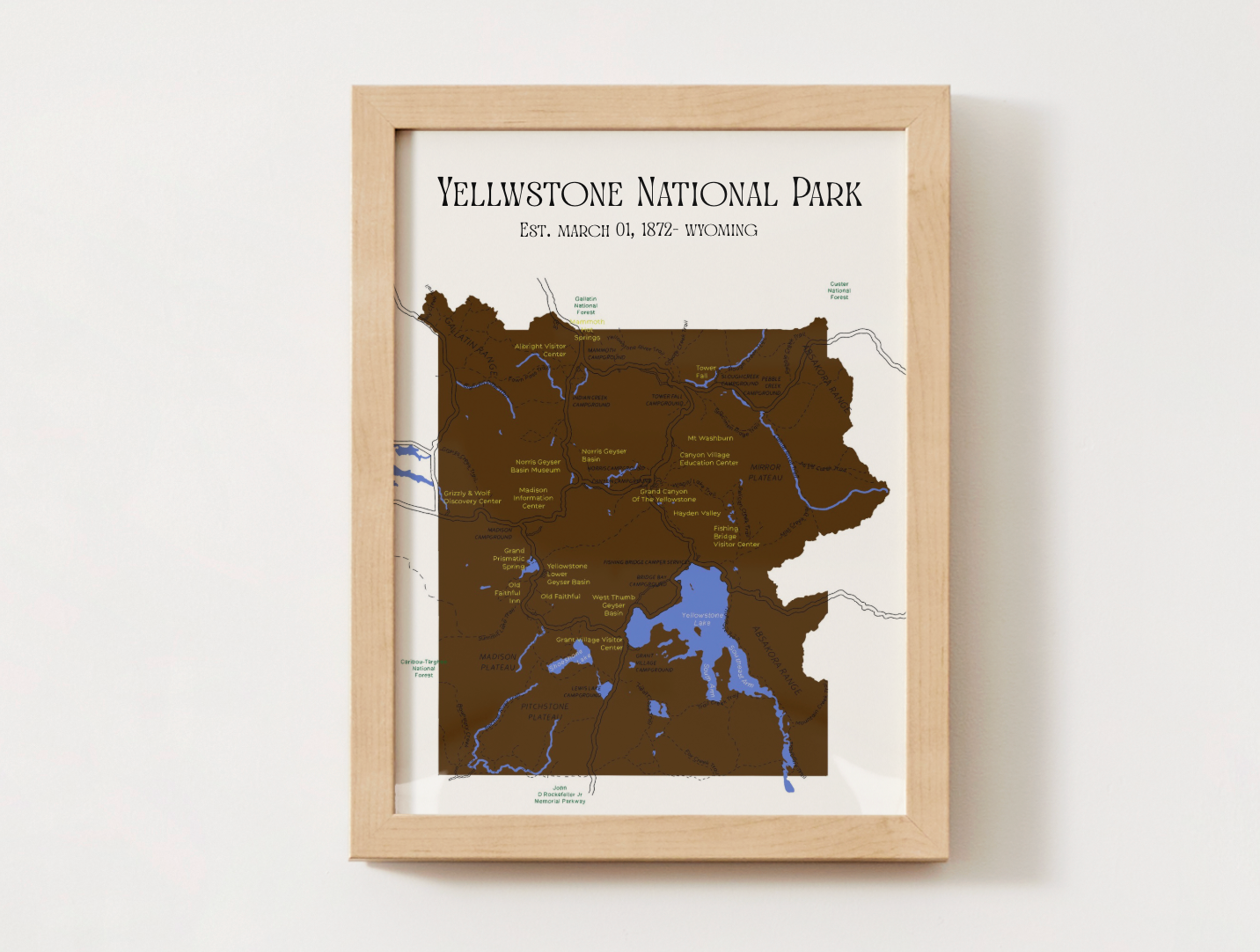 Yellowstone National Park Map
