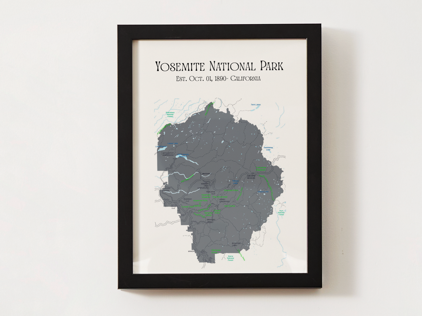 Yosemite National Park Map