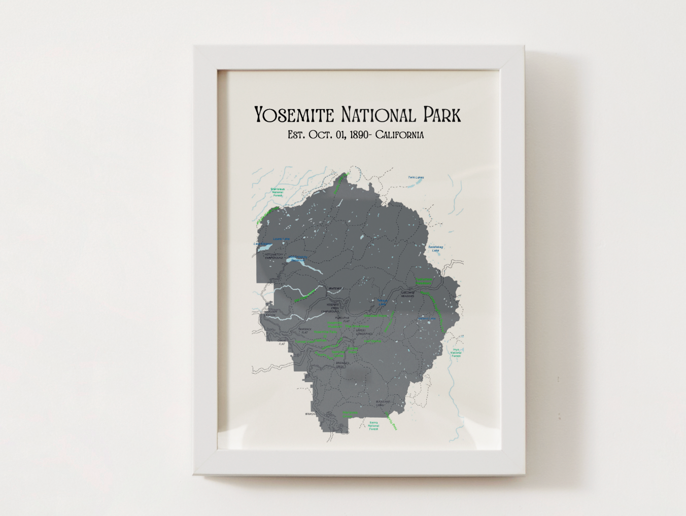 Yosemite National Park Map